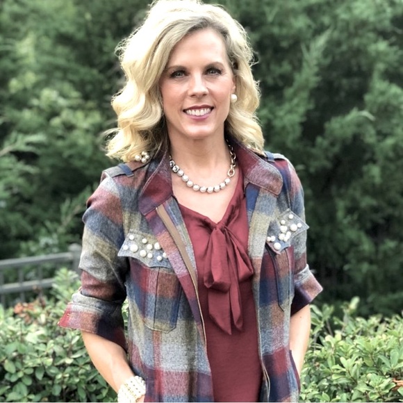 CAbi 3555 Plaid Collage Jacket Fall 2018 - Picture 5 of 10